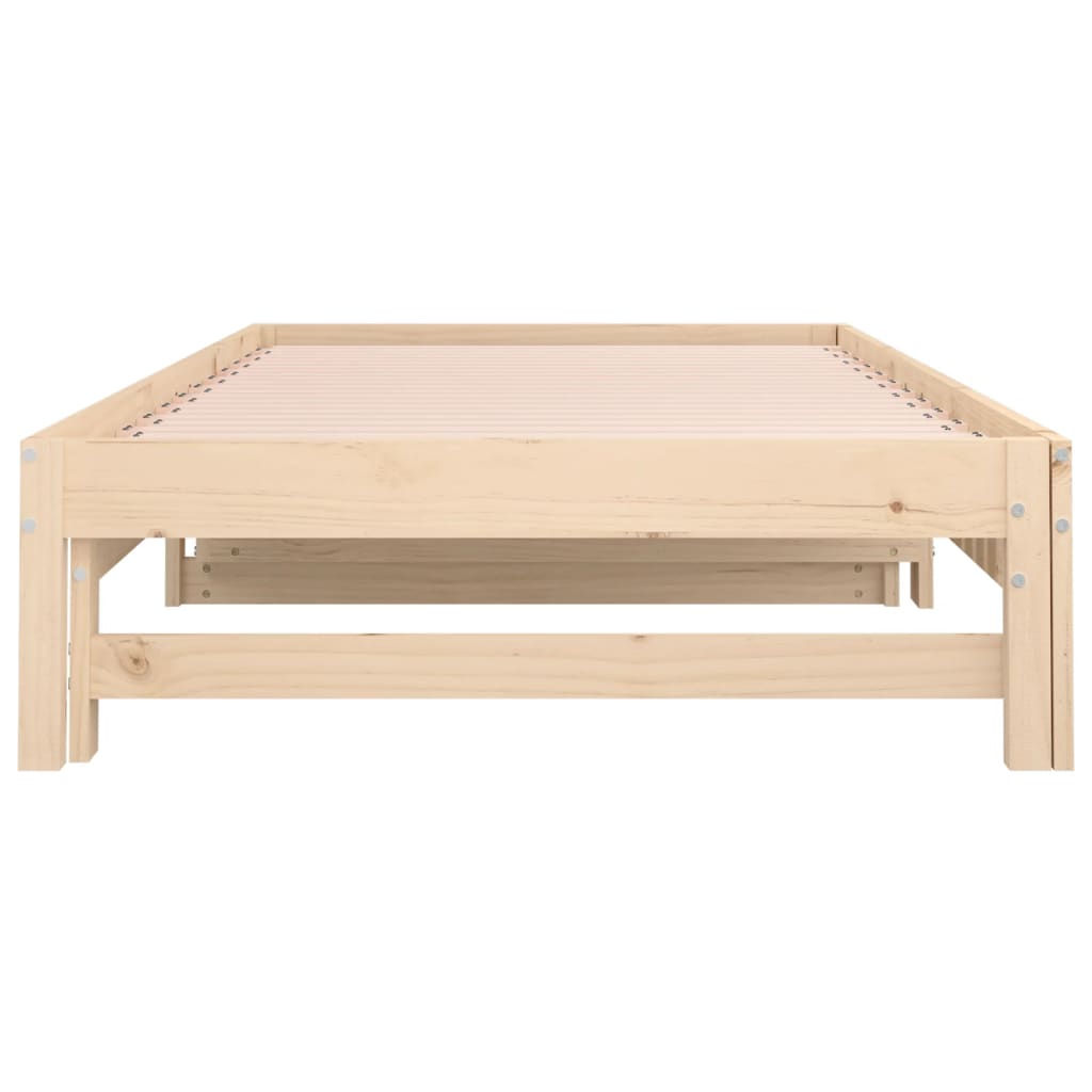 vidaXL Lit coulissant sans matelas 2x(90x200) cm Bois de pin massif