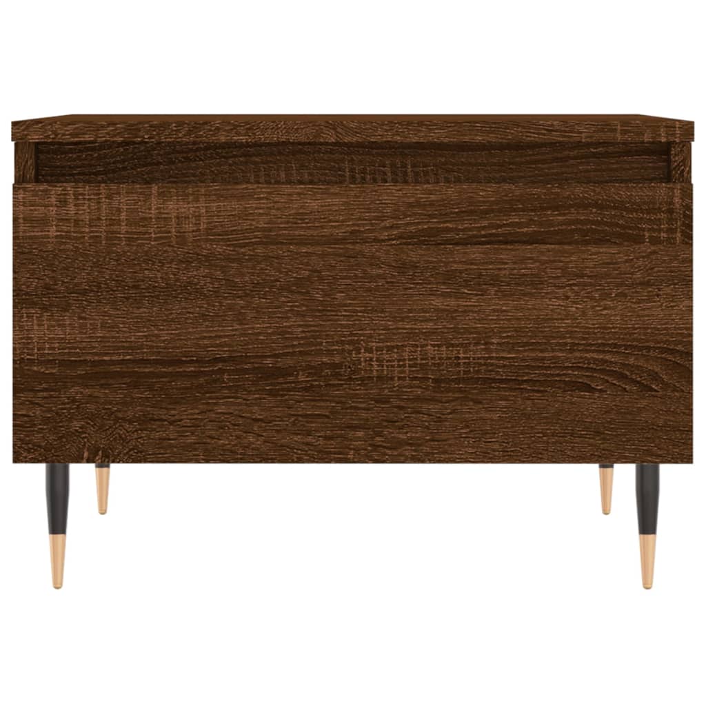 vidaXL Tables basses 2 pcs chêne marron 50x46x35 cm bois d'ingénierie