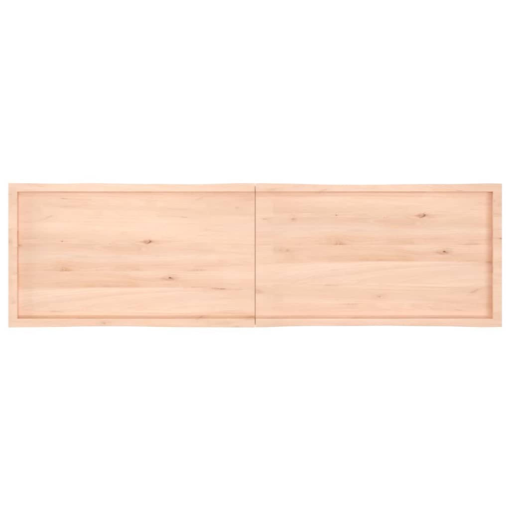 vidaXL Dessus de table bois massif non traité bordure assortie