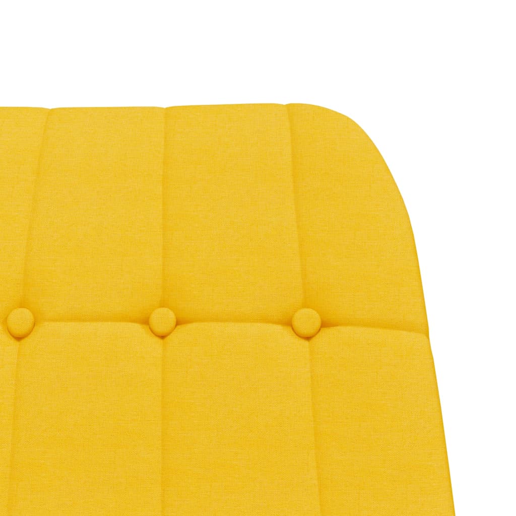 vidaXL Chaise à bascule avec repose-pied Jaune moutarde Tissu