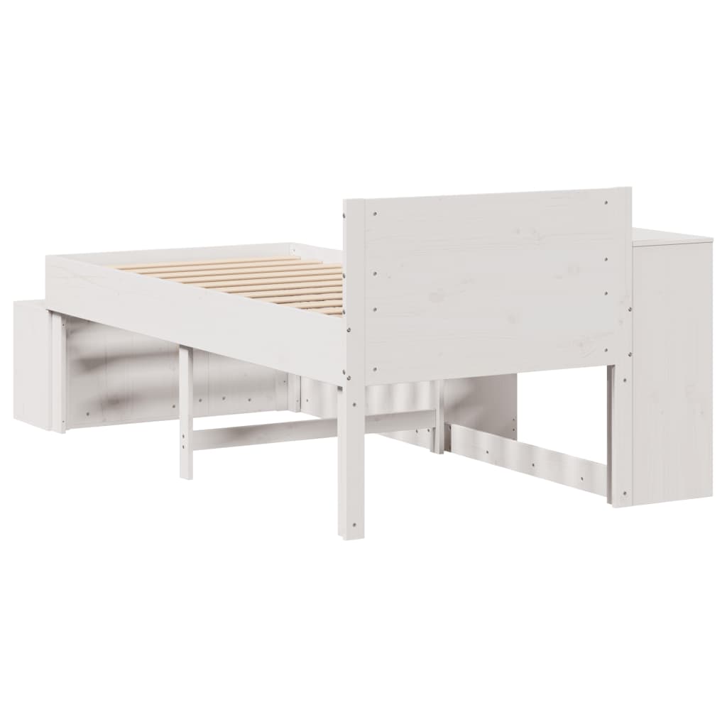 vidaXL Cadre de lit sans matelas blanc 80x200 cm bois massif de pin