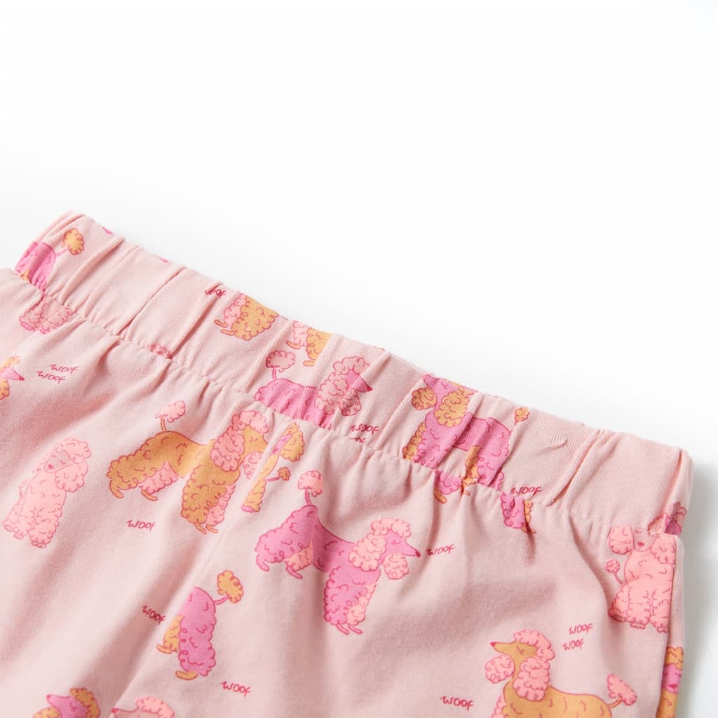 Pyjamas à manches courtes pour enfants rose clair 116