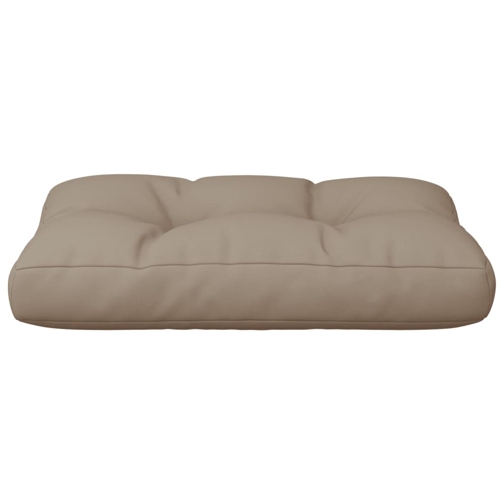 vidaXL Coussin de palette taupe 60x40x12 cm tissu