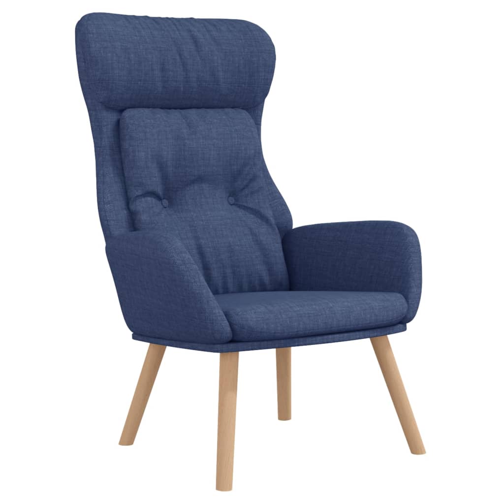 vidaXL Chaise de relaxation Bleu Tissu