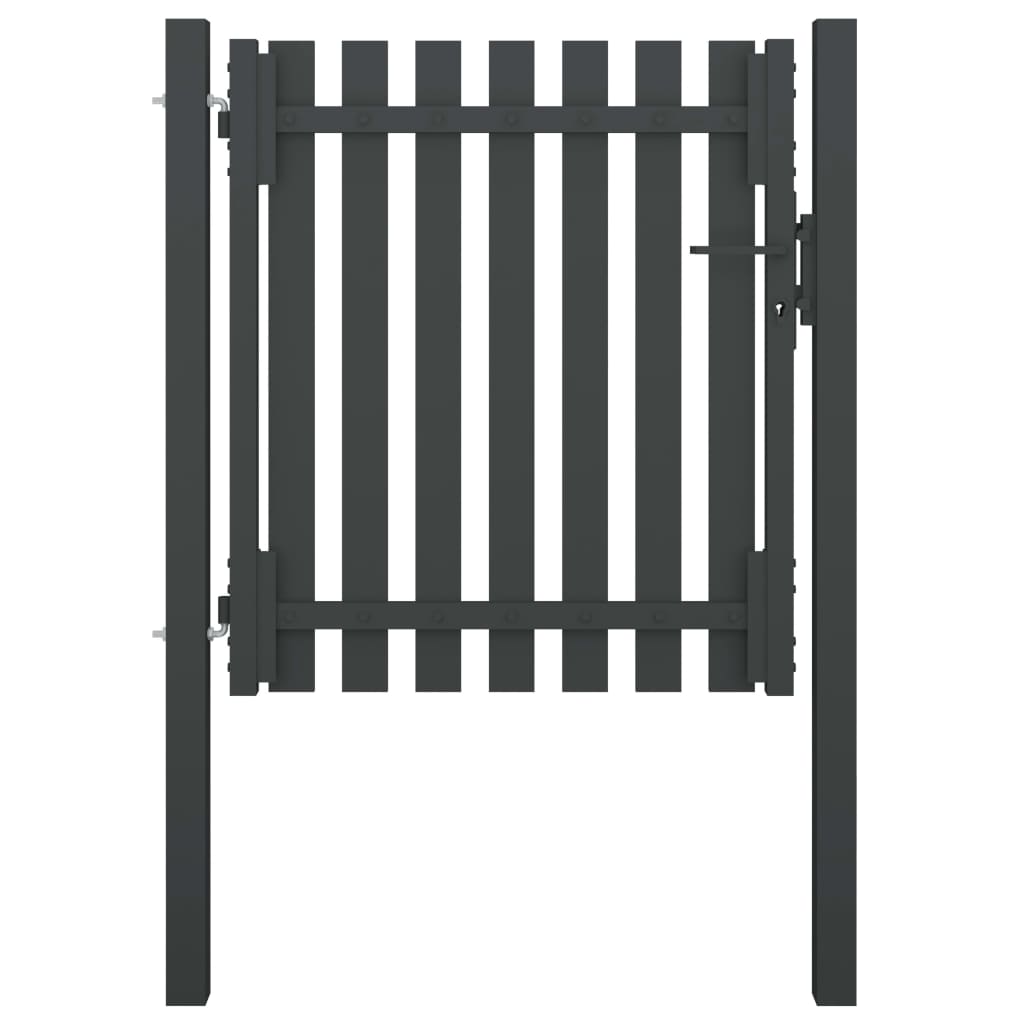 vidaXL Portail de clôture de jardin Acier 1x1,25 m Anthracite