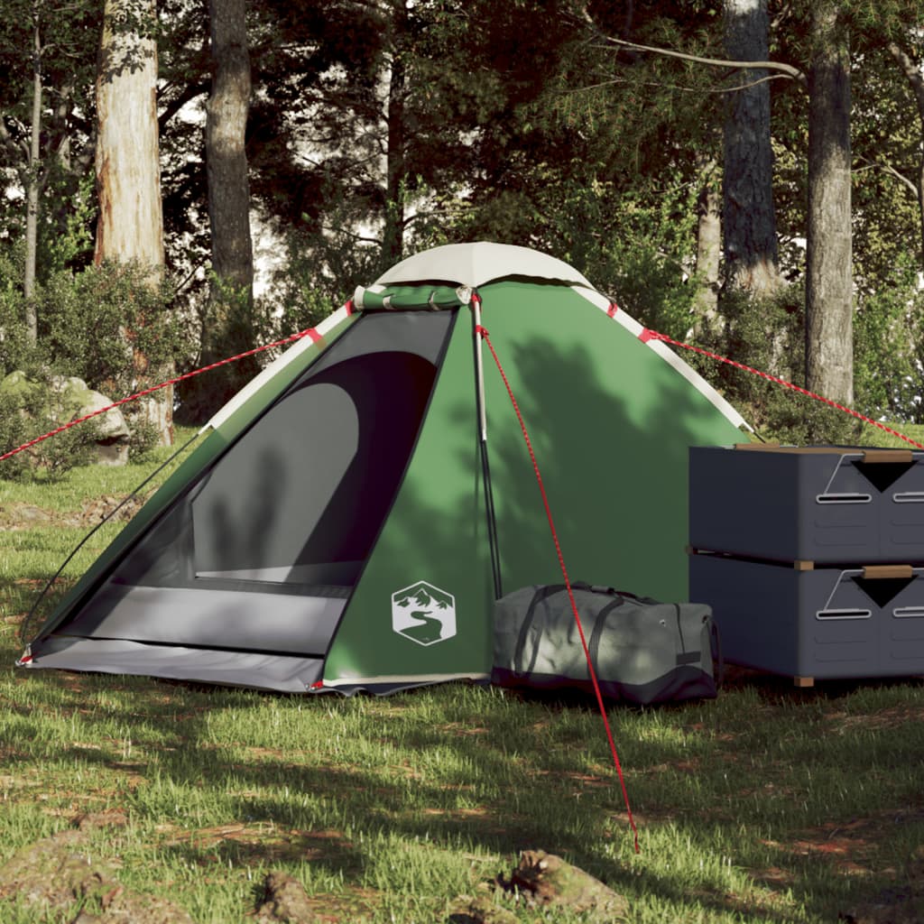 vidaXL Tente de camping à dôme 2 personne vert imperméable