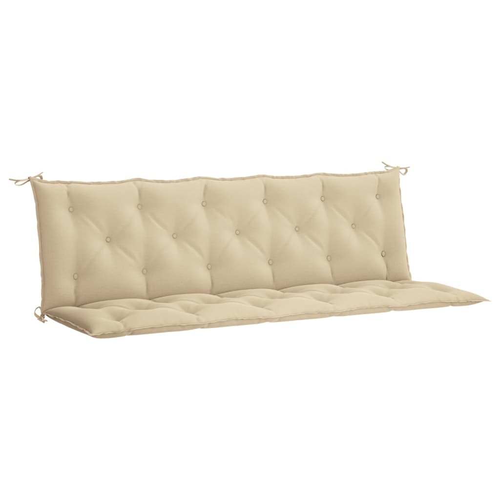 vidaXL Coussin de banc de jardin beige 180x(50+50)x7 cm tissu oxford