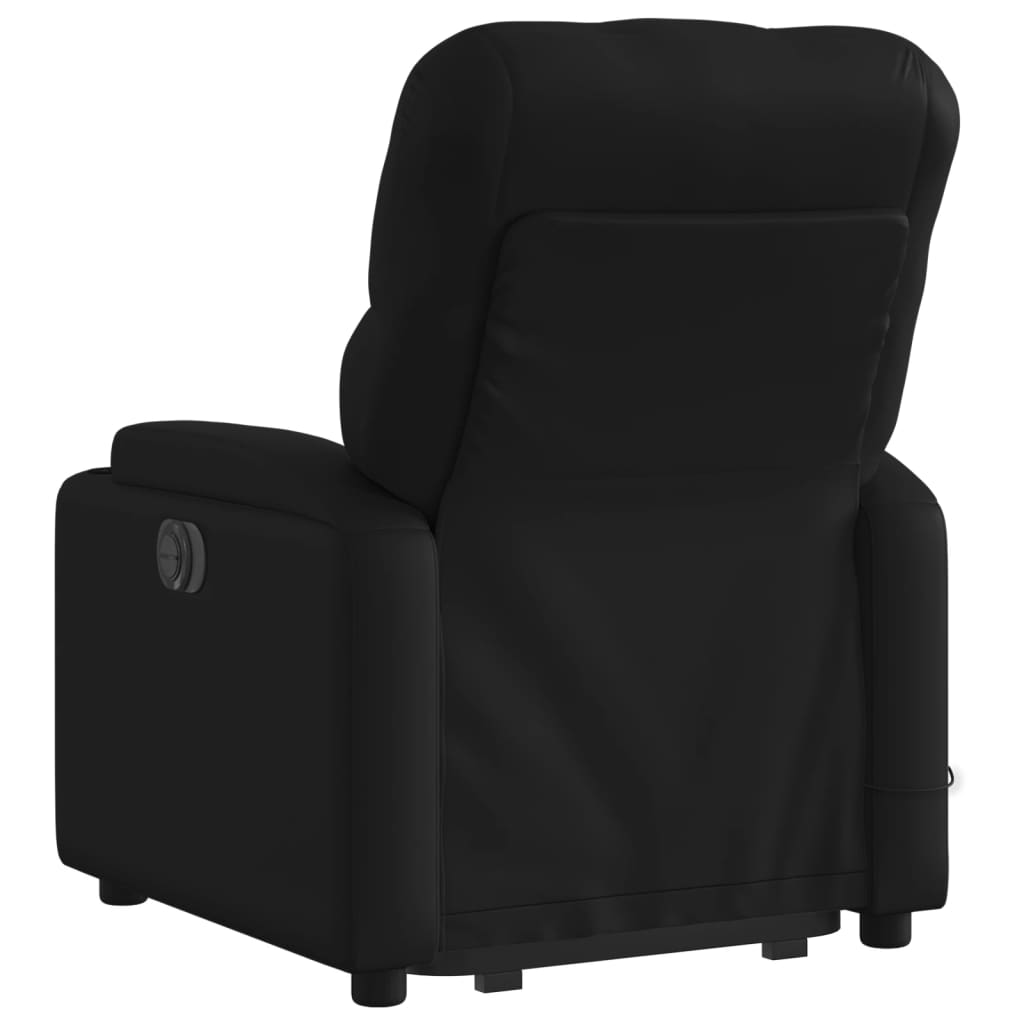 vidaXL Fauteuil inclinable de massage électrique noir similicuir