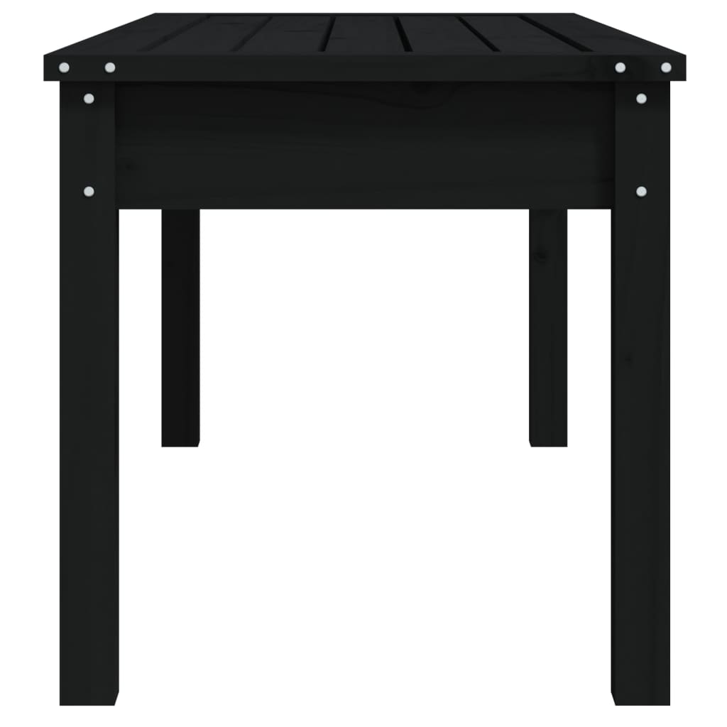 vidaXL Banc de jardin noir 109x44x45 cm bois massif de pin