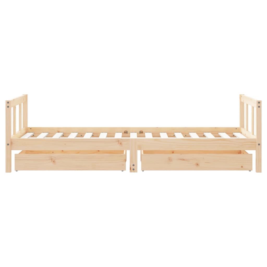 vidaXL Cadre de lit d'enfants et tiroirs 90x190 cm bois de pin massif