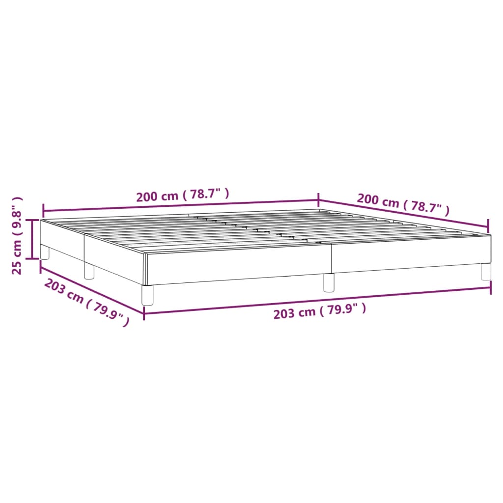 vidaXL Cadre de lit sans matelas blanc 200x200 cm similicuir