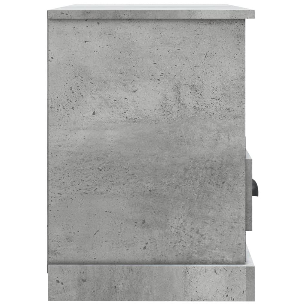 vidaXL Meuble TV gris béton 80x35x50 cm bois d'ingénierie