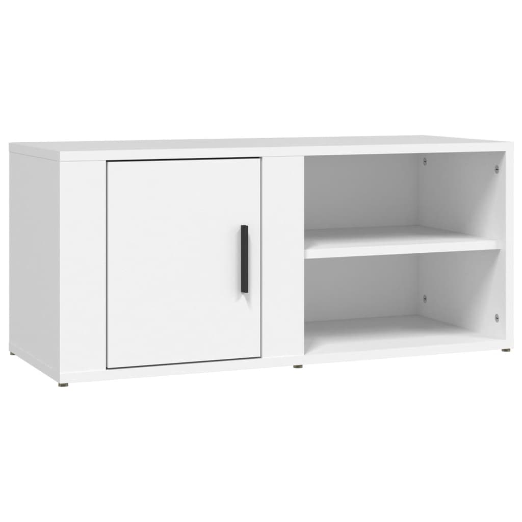 vidaXL Meuble TV Blanc 80x31,5x36 cm Bois d'ingénierie