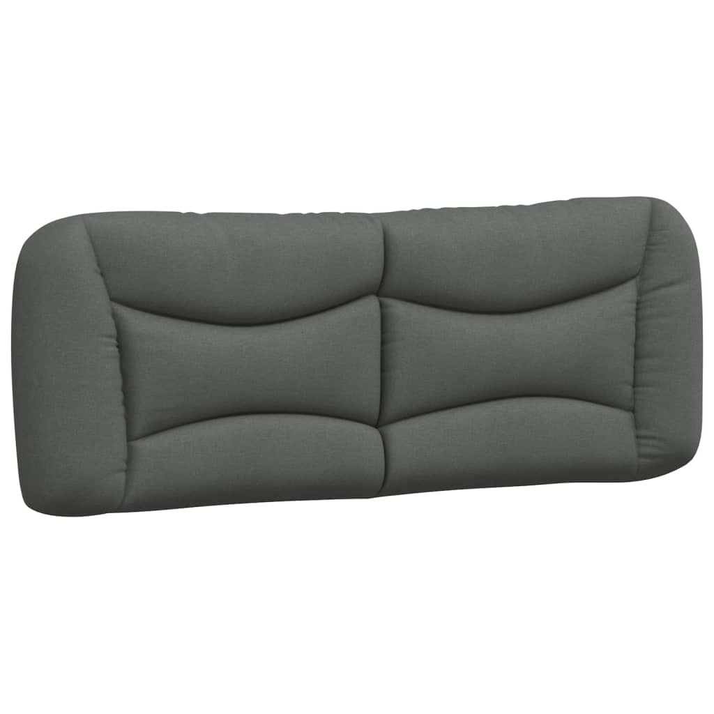 vidaXL Coussin de tête de lit gris foncé 120 cm tissu