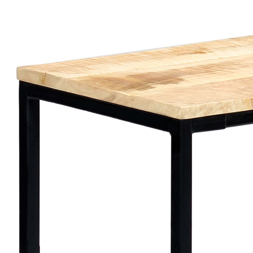 vidaXL Table console 140 x 35 x 76 cm Bois de manguier massif brut