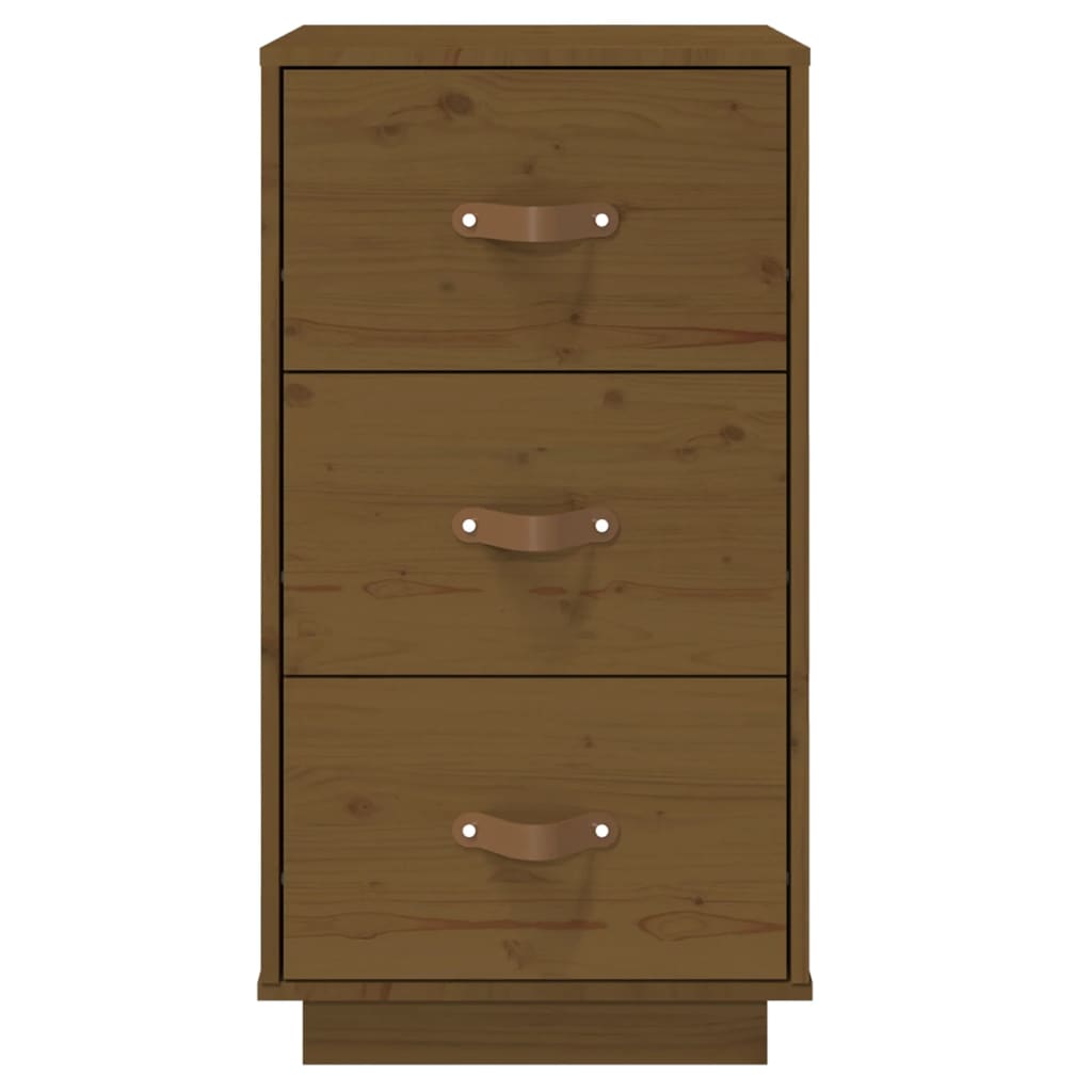  vidaXL Table de chevet Marron miel 40x40x75 cm Bois de pin solide