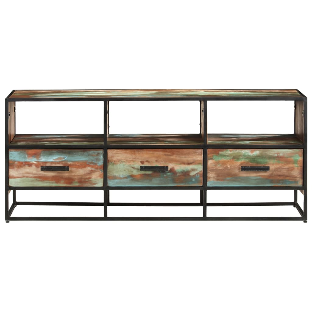 vidaXL Meuble TV 110x30x45 cm Bois de récupération massif