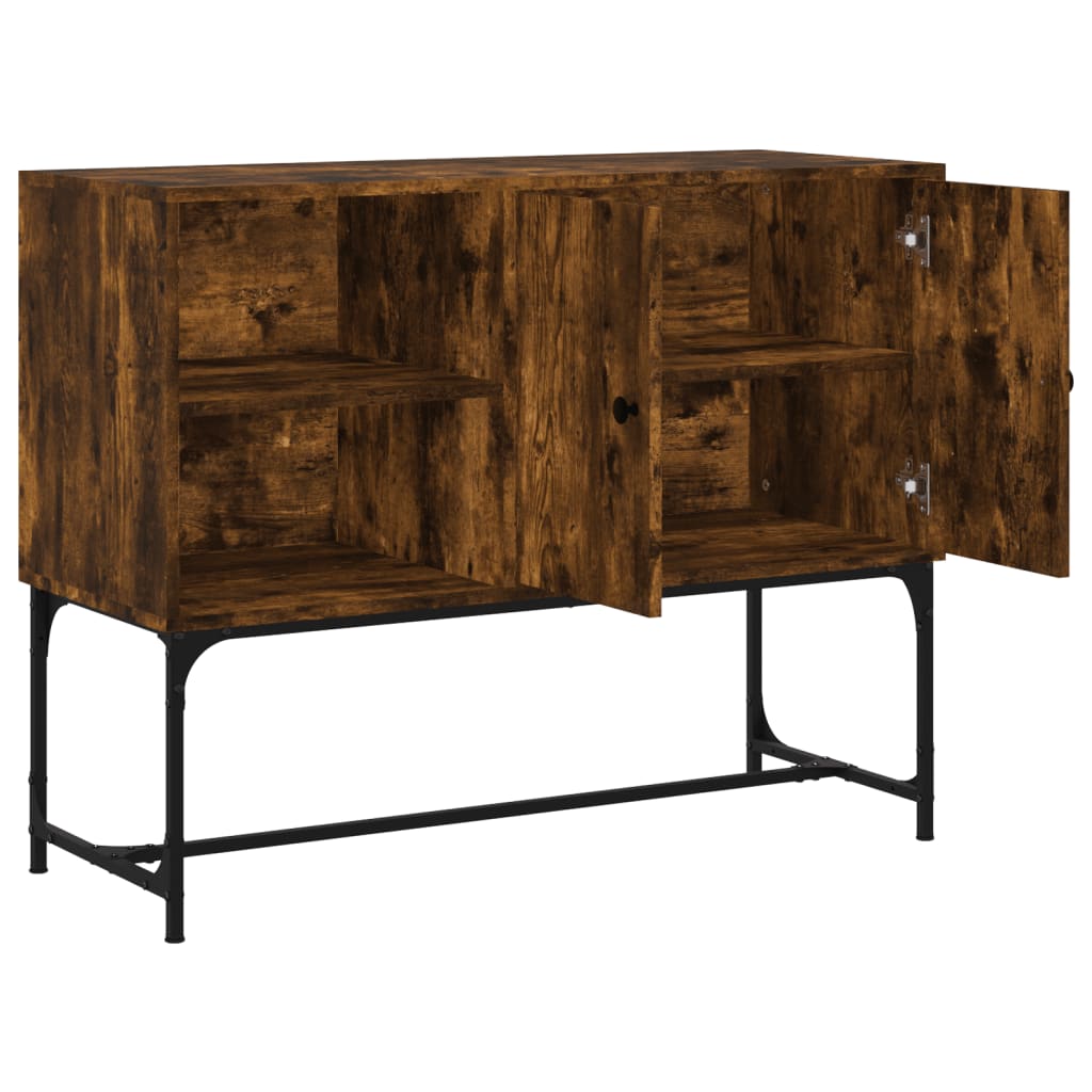 vidaXL Buffet chêne fumé 100x40x79,5 cm bois d'ingénierie