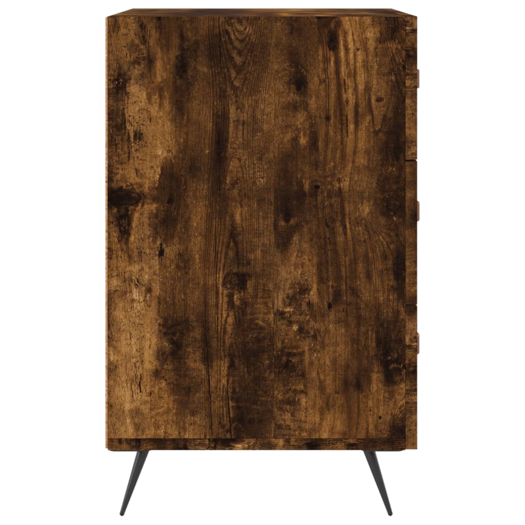 vidaXL Table de chevet chêne fumé 40x40x66 cm bois d'ingénierie