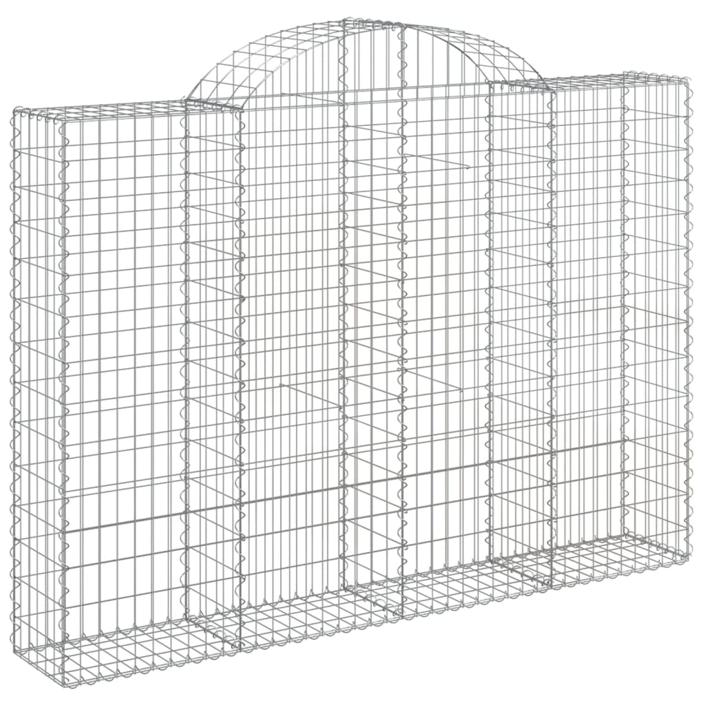 vidaXL Paniers à gabions arqués 11 pcs 200x30x140/160 cm Fer galvanisé