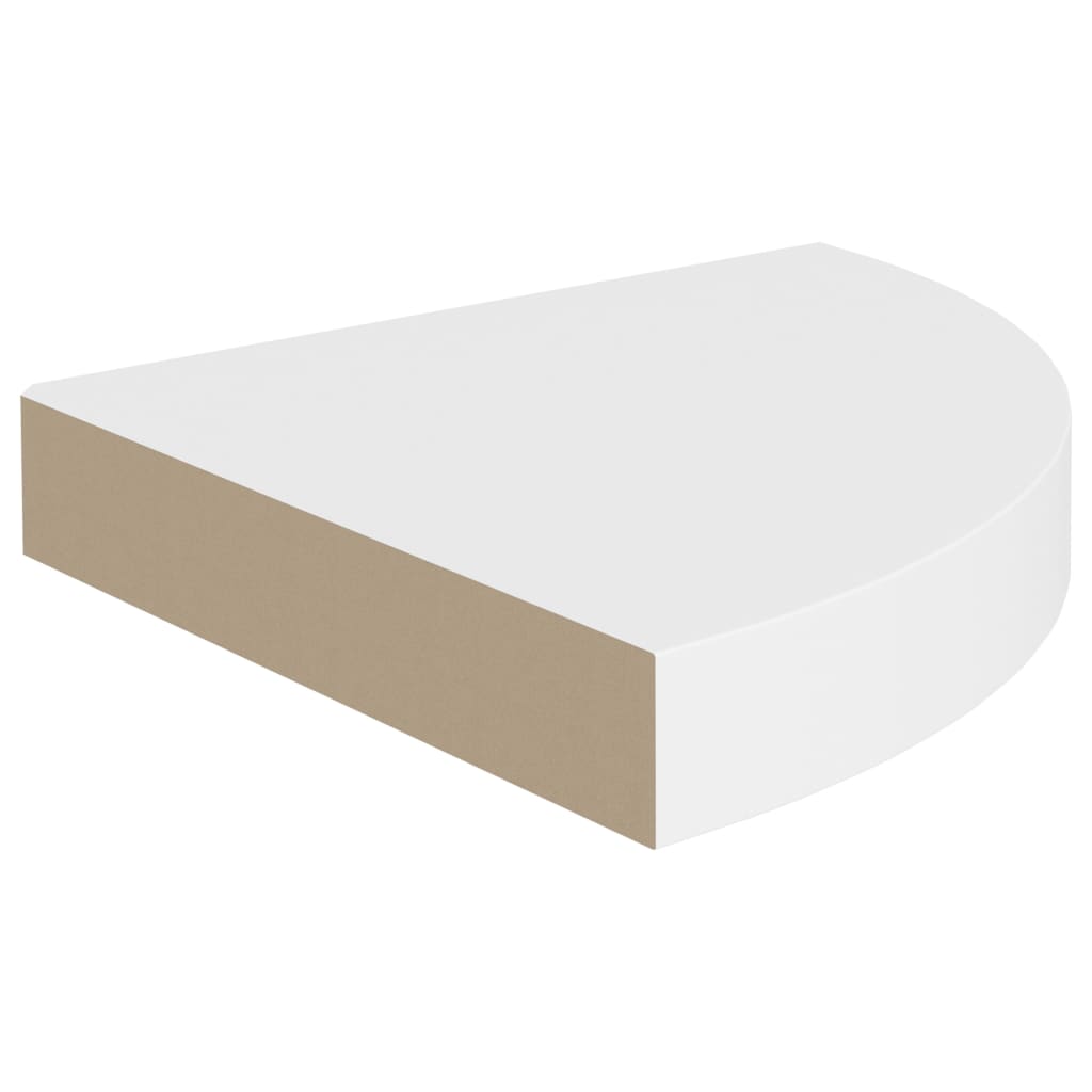 vidaXL Étagères d'angle flottantes 2 pcs blanc 25x25x3,8 cm MDF