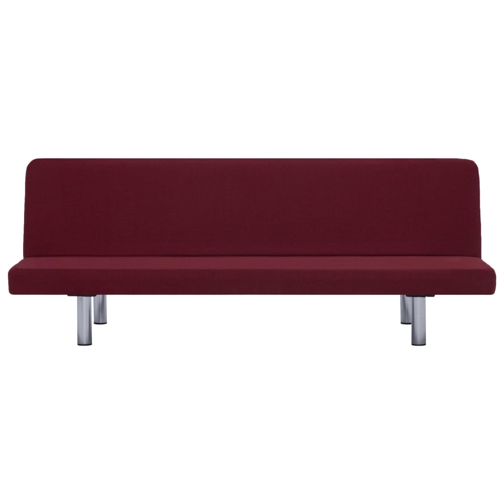 vidaXL Canapé-lit Rouge bordeaux Polyester