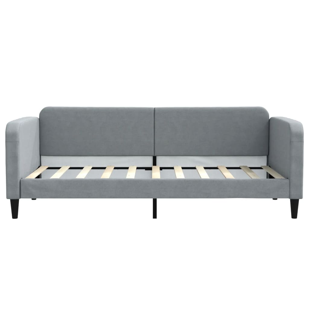 vidaXL Lit de repos gris clair 90x190 cm tissu