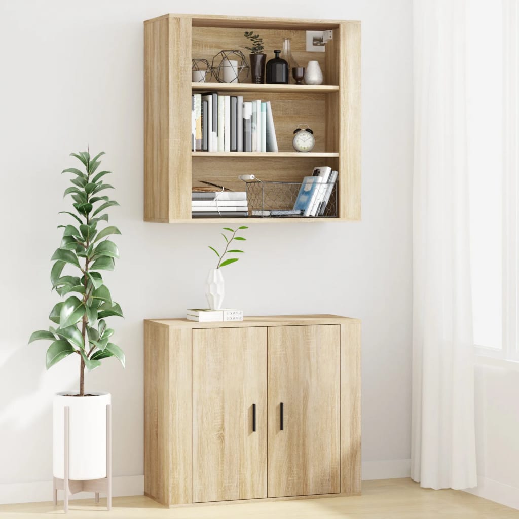 vidaXL Armoire murale Chêne sonoma 80x33x80 cm Bois d'ingénierie