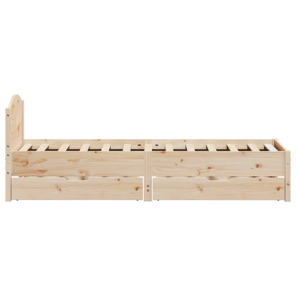 vidaXL Cadre de lit sans matelas 75x190 cm bois de pin massif