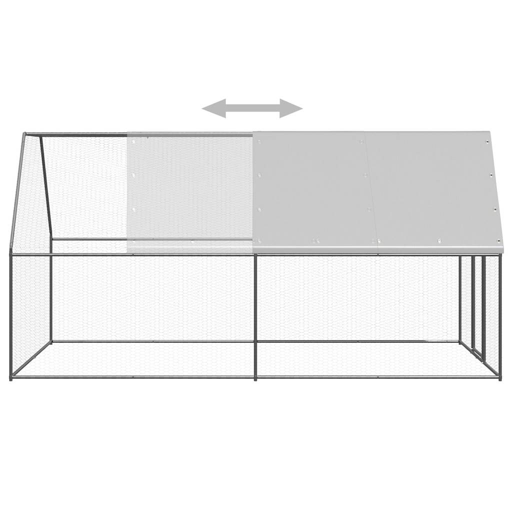 vidaXL Poulailler 2x4x2 m acier galvanisé