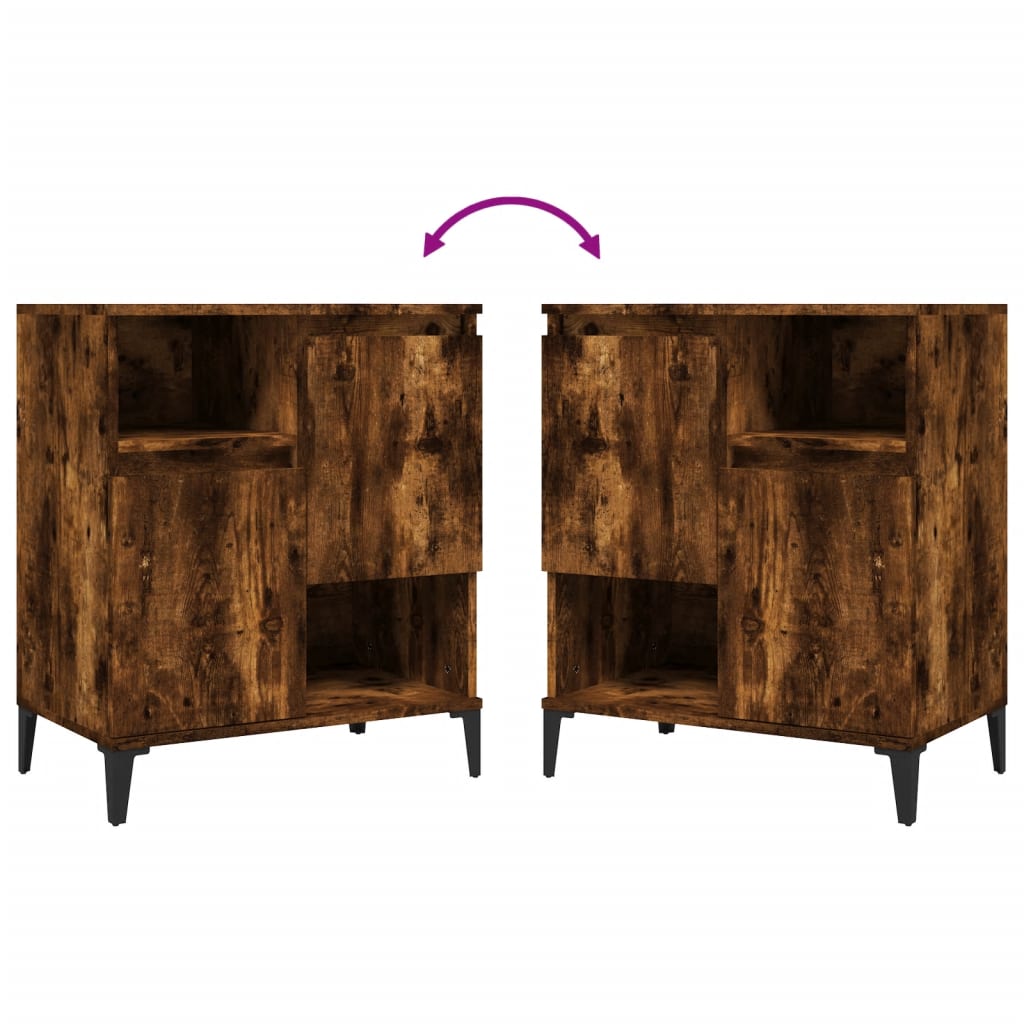 vidaXL Buffet Chêne fumé 60x35x70 cm Bois d'ingénierie