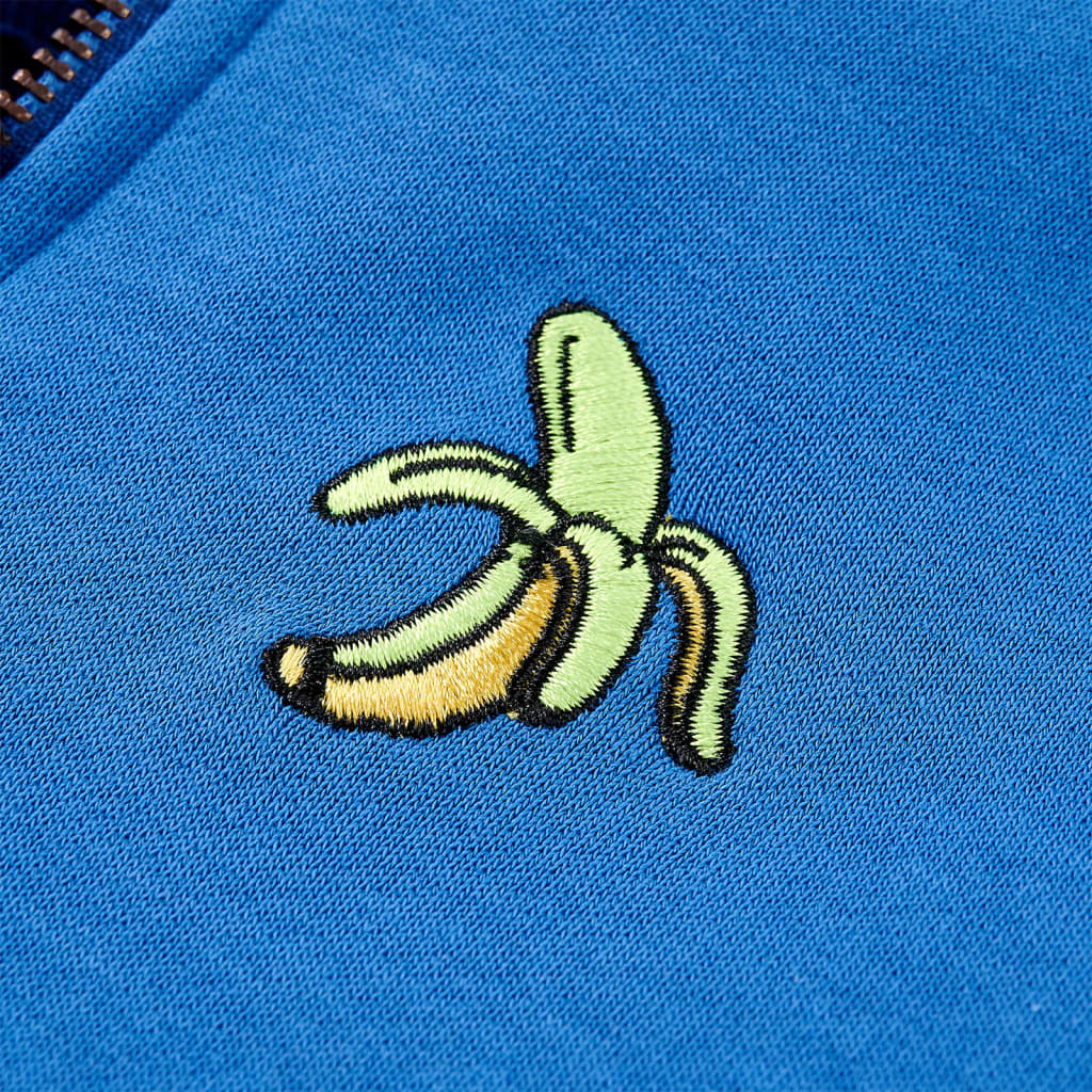 Sweat à capuche zippé pour enfants bleu 92