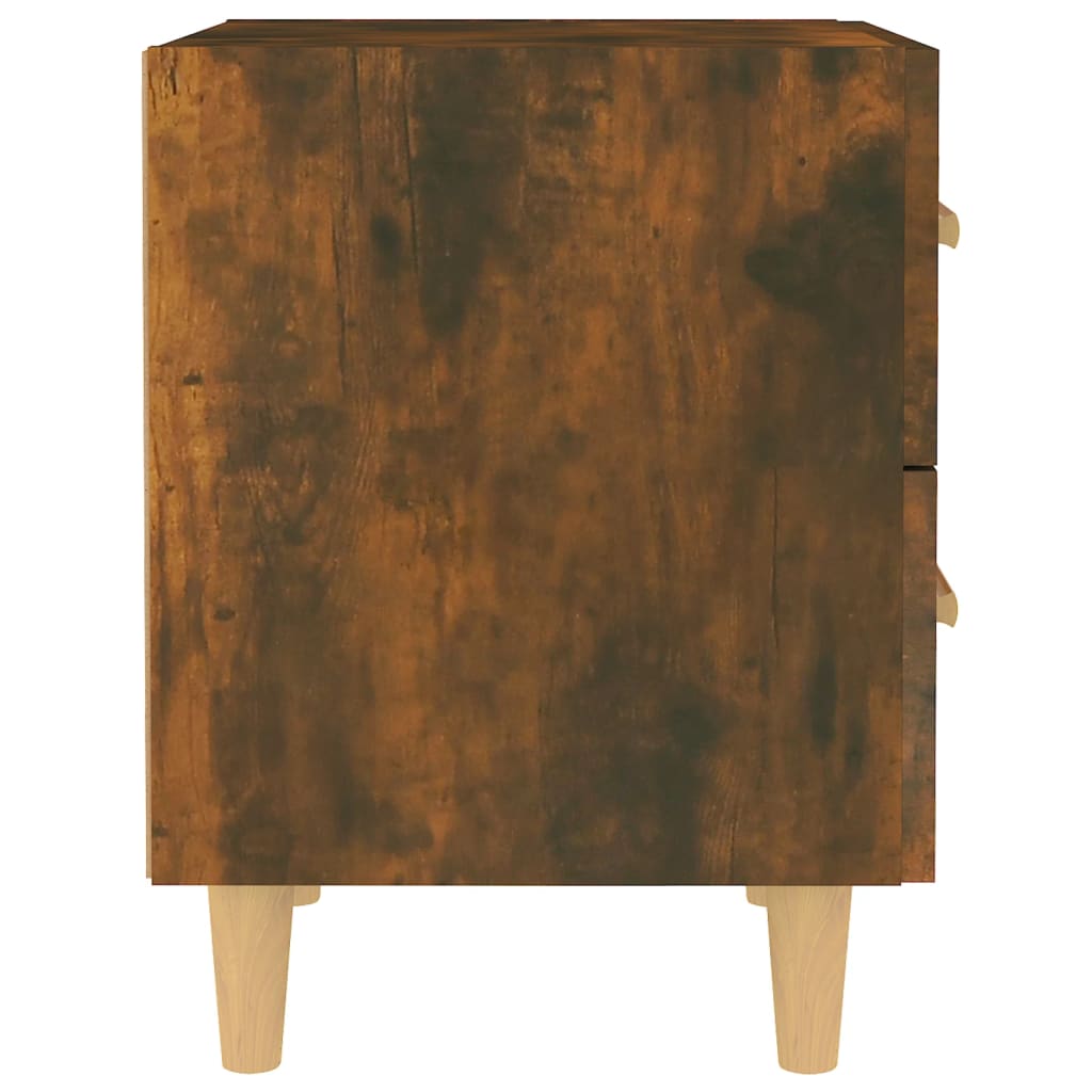 vidaXL Table de chevet Chêne fumé 40x35x47,5 cm
