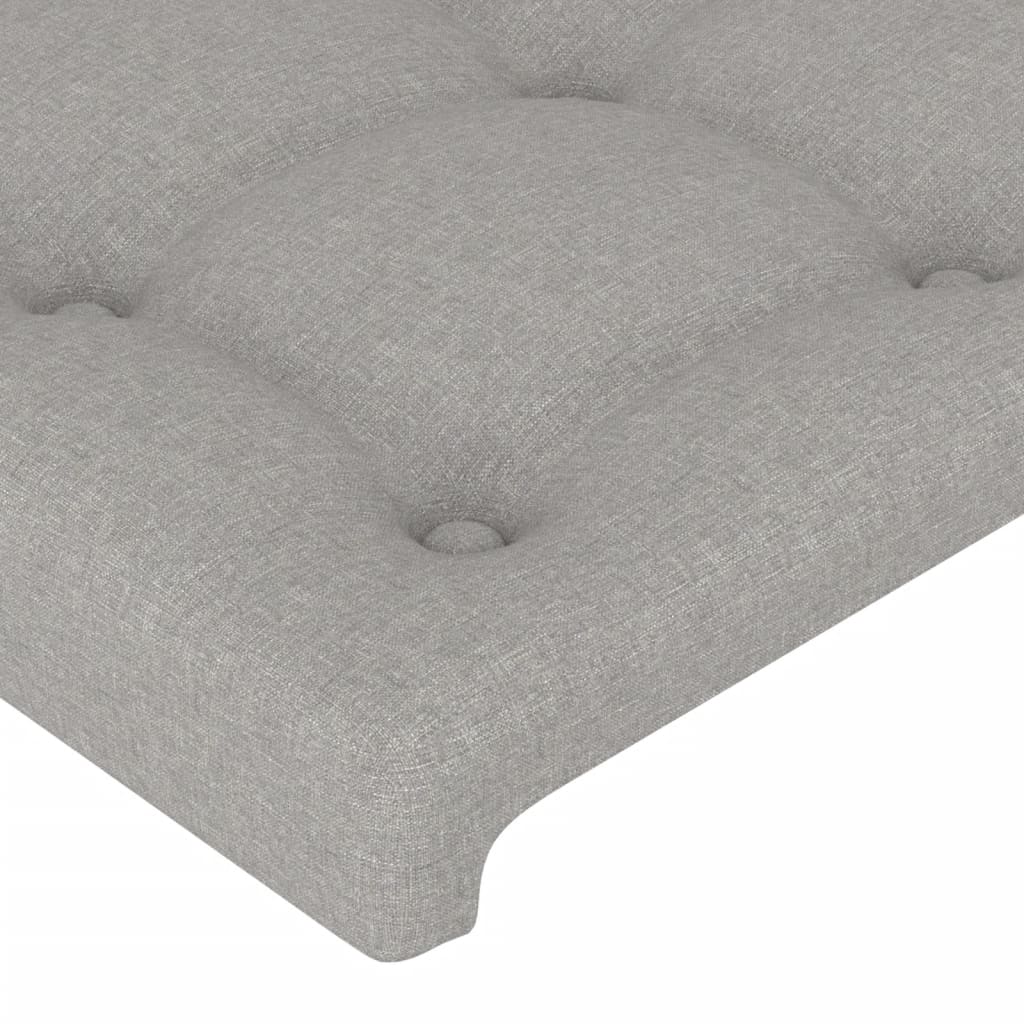 vidaXL Tête de lit à LED Gris clair 163x16x78/88 cm Tissu