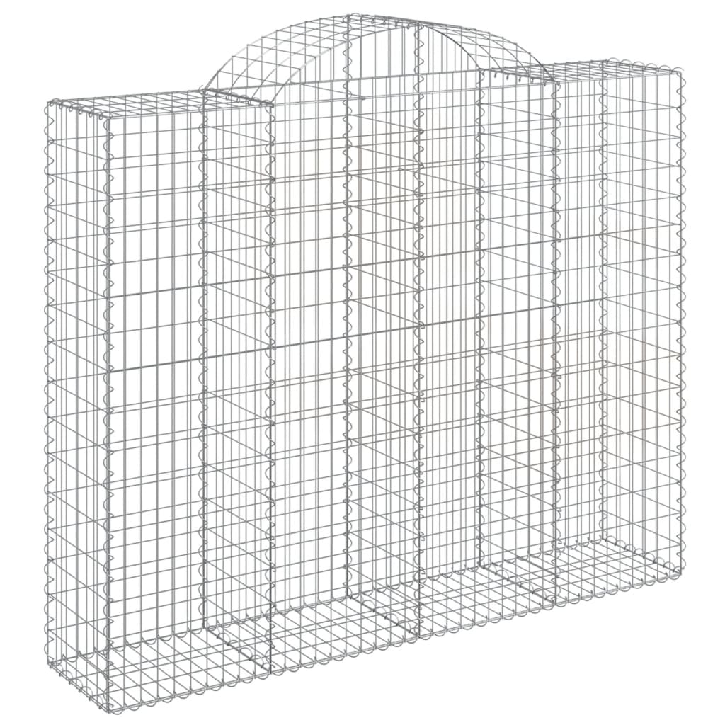 vidaXL Paniers à gabions arqués 6 pcs 200x50x160/180 cm Fer galvanisé