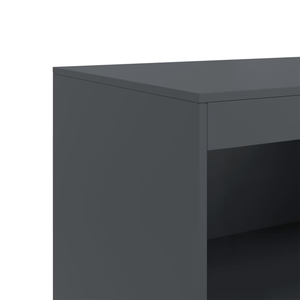 vidaXL Buffet anthracite 67x39x107 cm acier