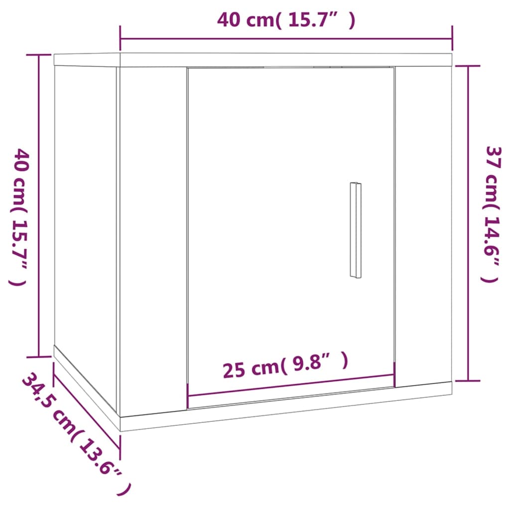 vidaXL Ensemble de meubles TV 4 pcs Chêne fumé Bois d'ingénierie