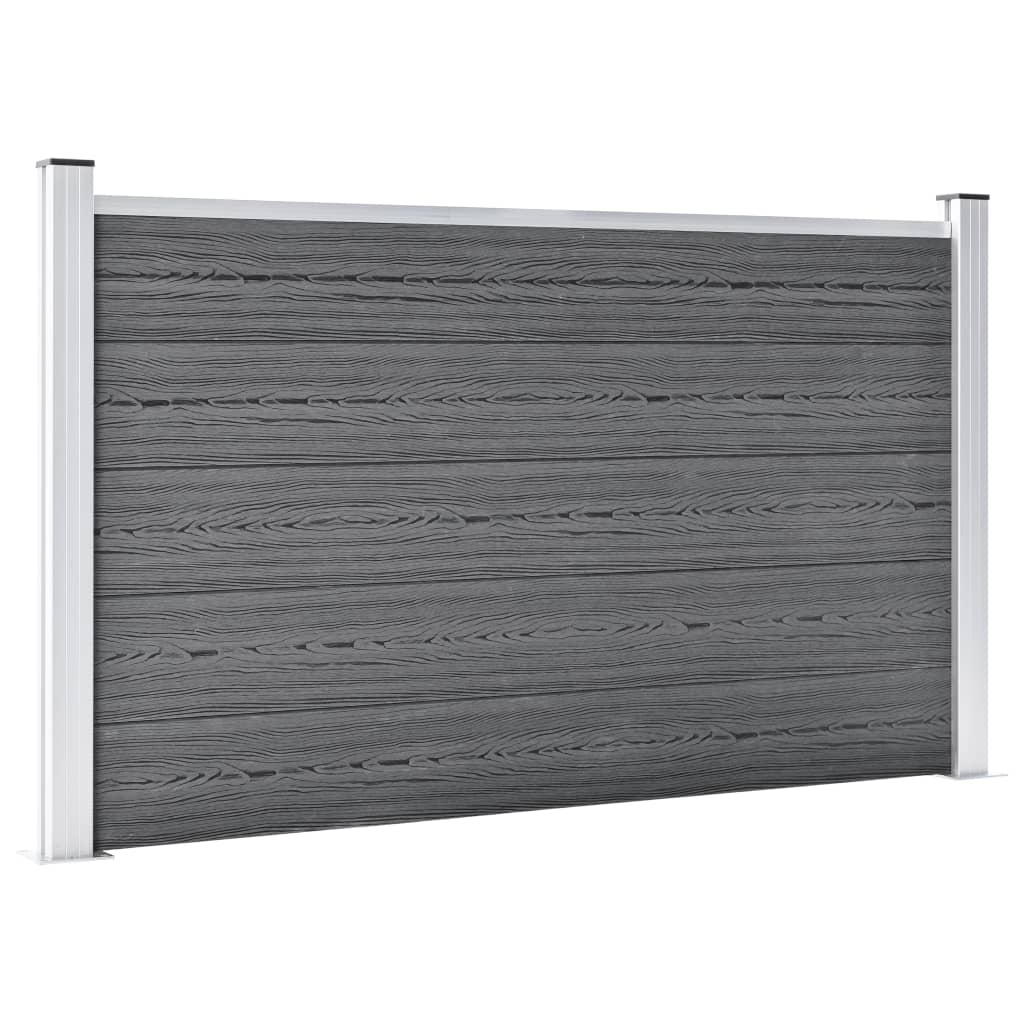 vidaXL Clôture de jardin WPC 699x106 cm Gris