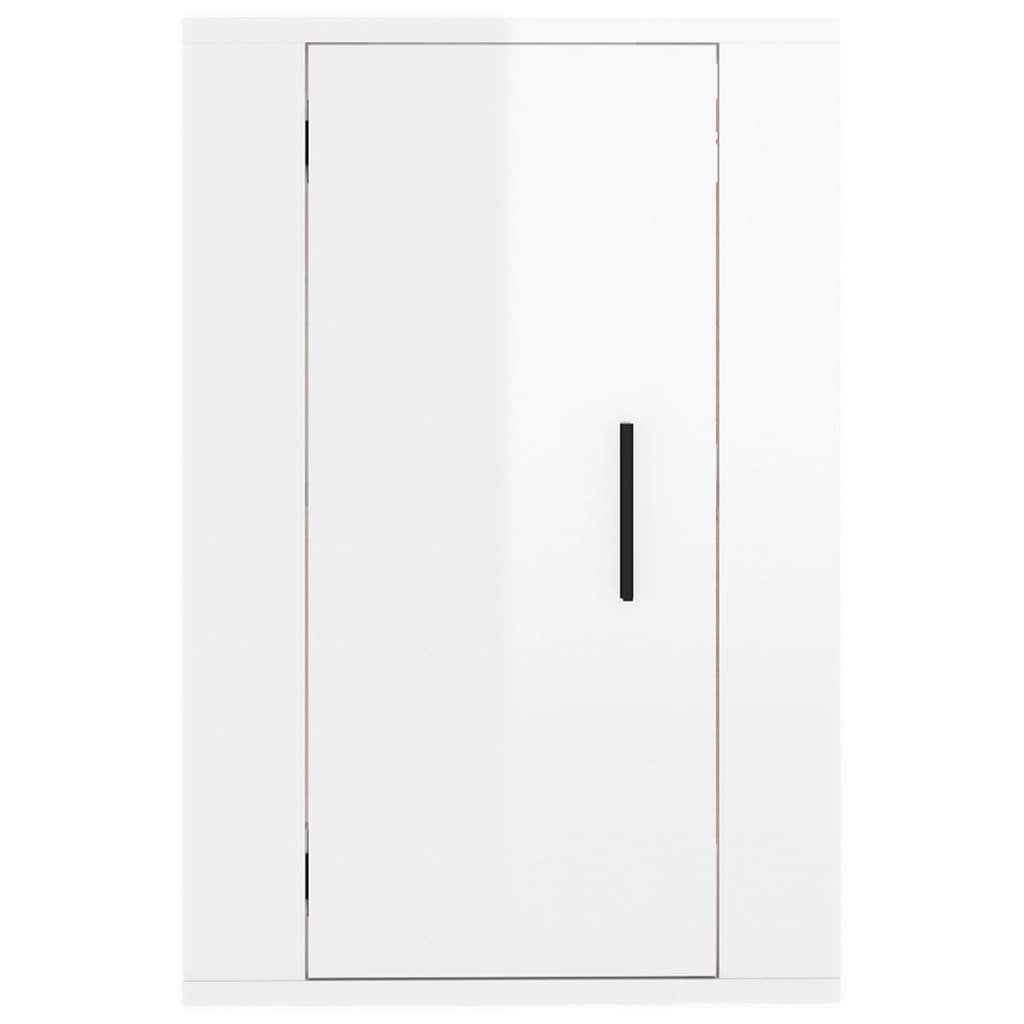 vidaXL Meuble TV mural Blanc brillant 40x34,5x60 cm