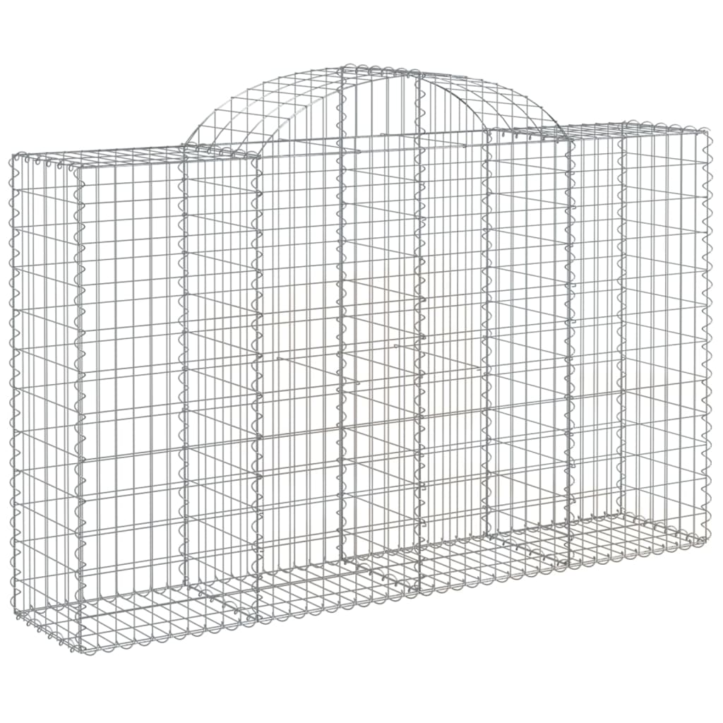 vidaXL Paniers à gabions arqués 6 pcs 200x50x120/140 cm Fer galvanisé