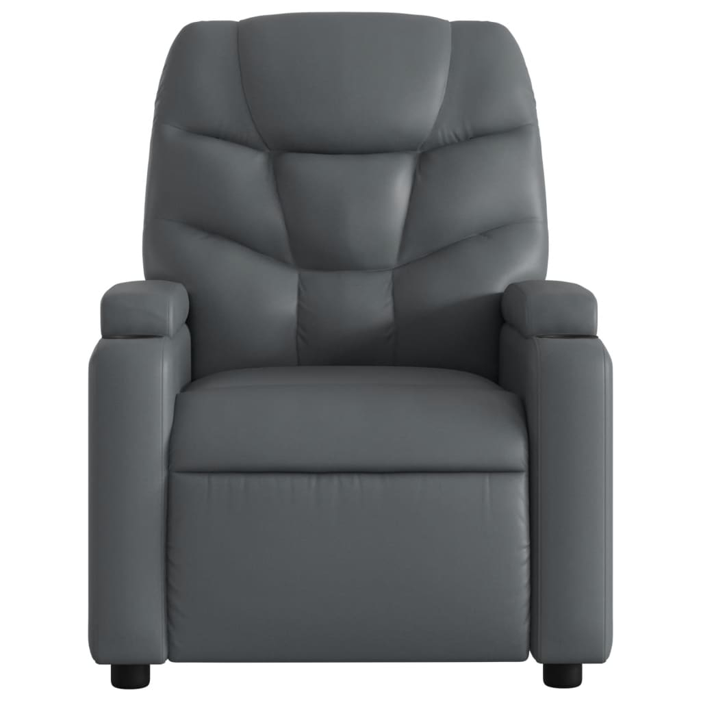 vidaXL Fauteuil inclinable électrique gris similicuir