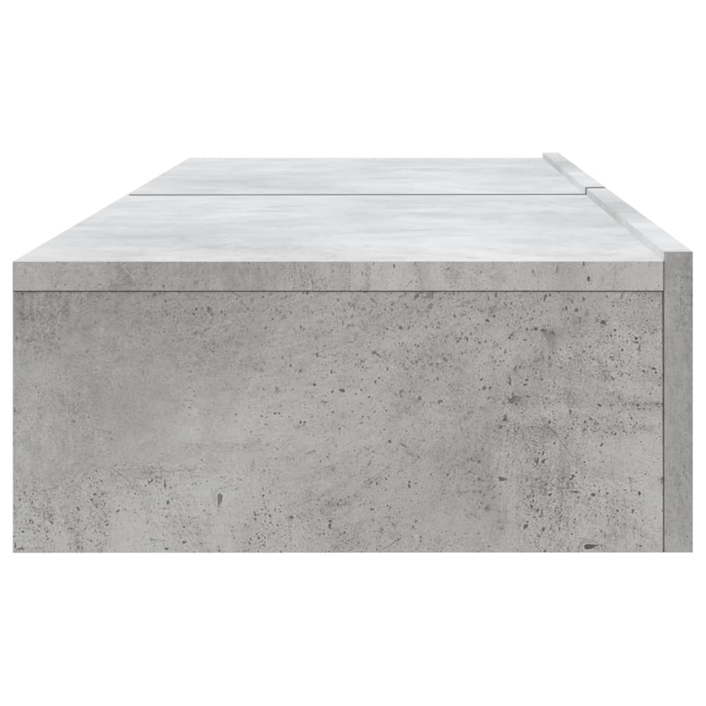 vidaXL Meubles TV avec lumières LED 2 pcs gris béton 60x35x15,5 cm