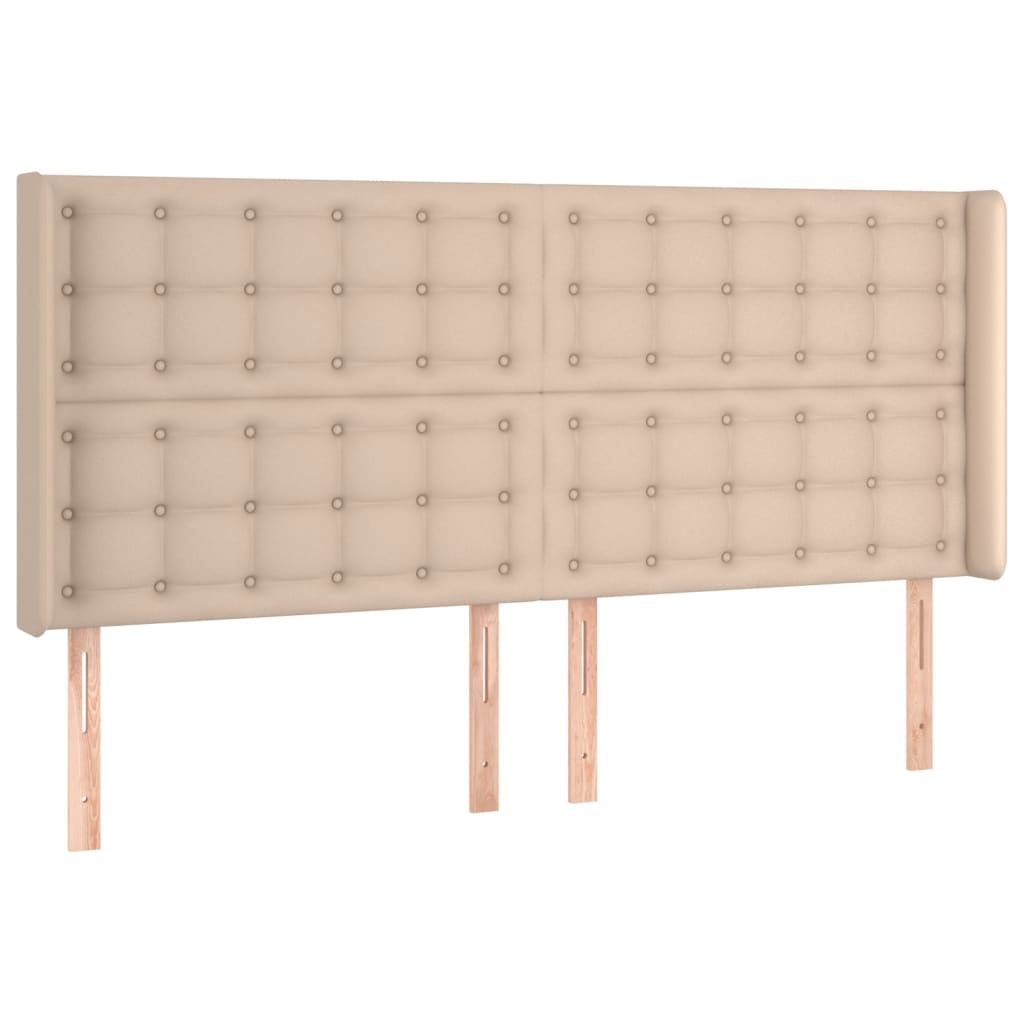 vidaXL Sommier à lattes de lit matelas LED Cappuccino 160x200 cm