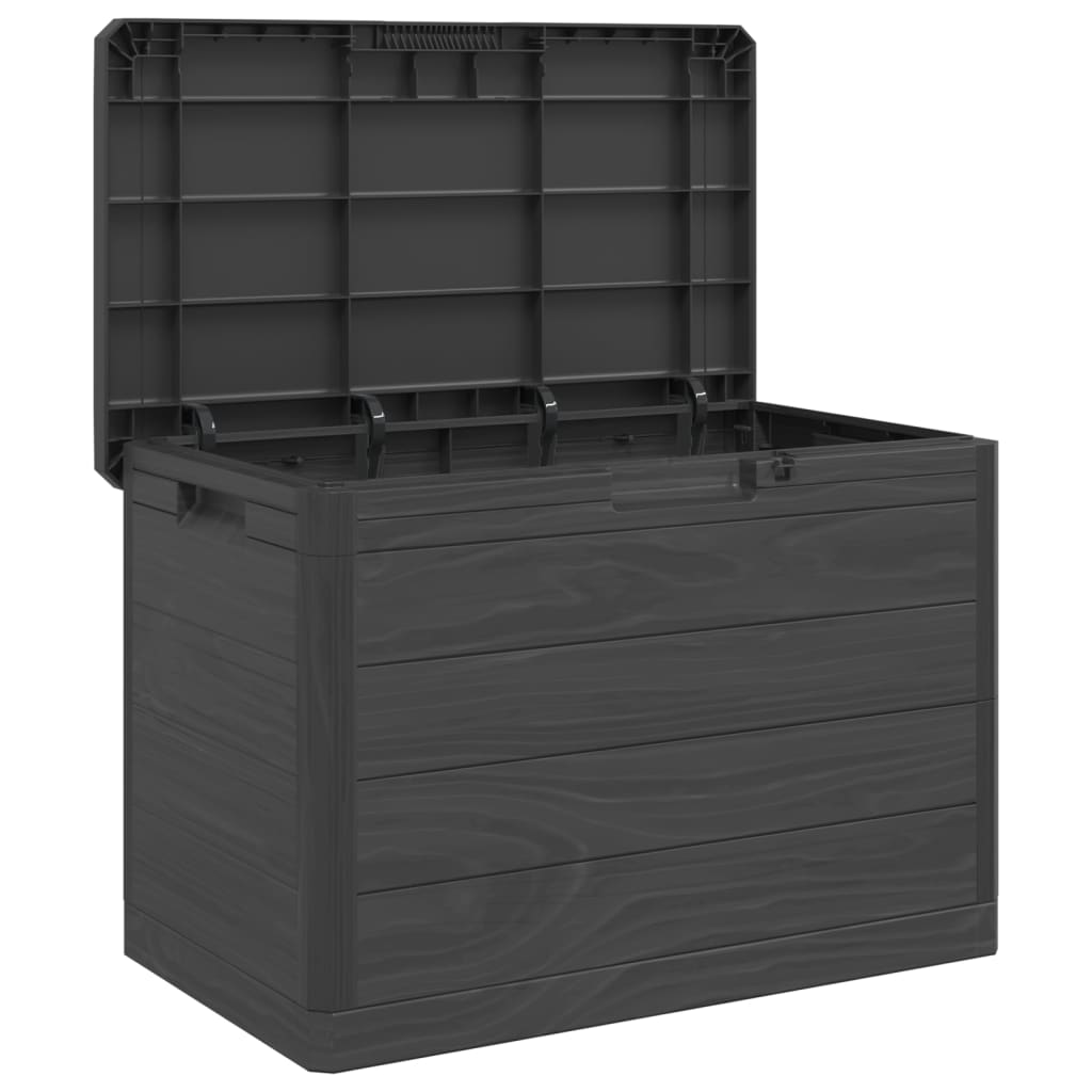 vidaXL Boîte à coussins d'extérieur anthracite 77,5x44,5x53 cm PP