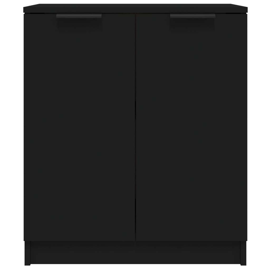 vidaXL Buffets 2 pcs Noir 60x30x70 cm Bois d'ingénierie