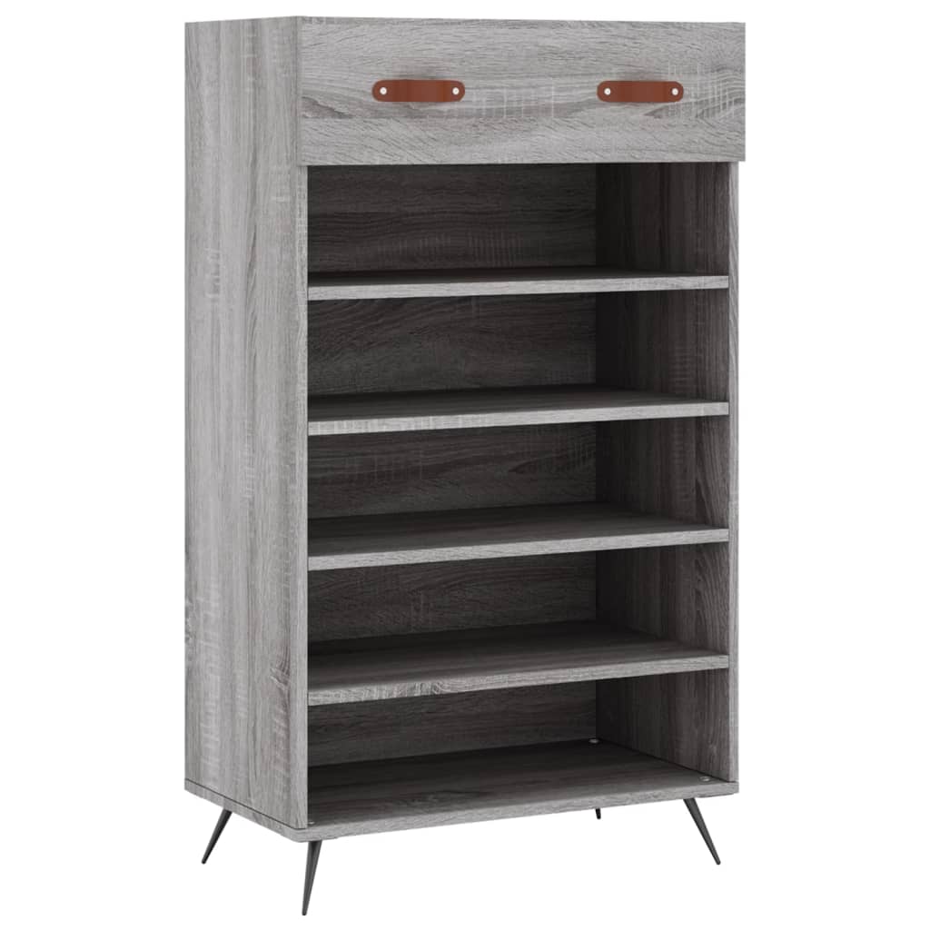 vidaXL Armoire à chaussures sonoma gris 60x35x105 cm bois d'ingénierie