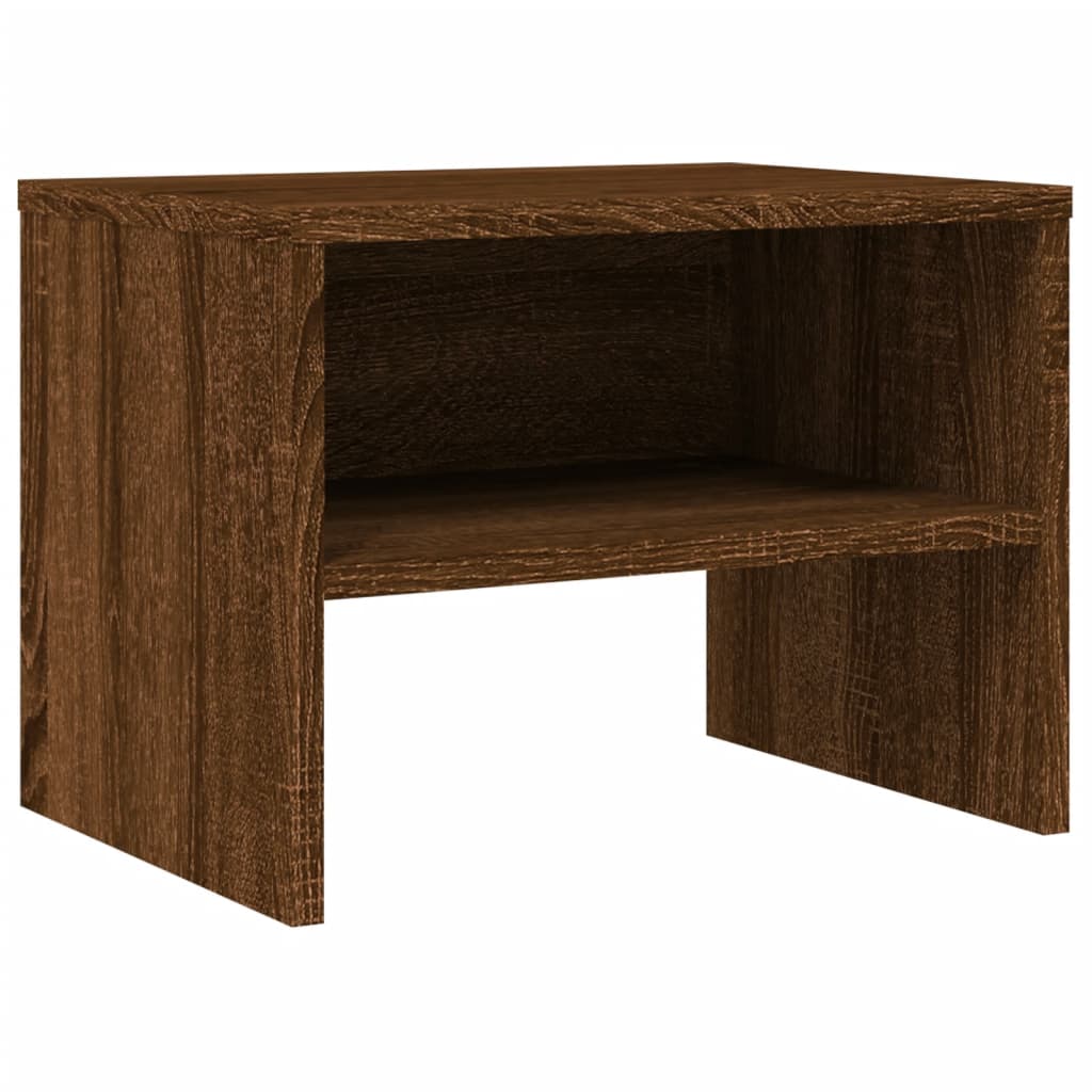 vidaXL Tables de chevet 2pcs Chêne marron 40x30x30cm Bois d'ingénierie