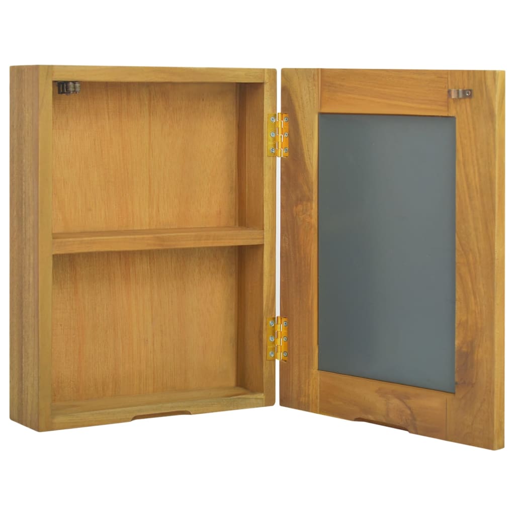 vidaXL Armoire à miroir 30x10x40 cm Bois de teck solide