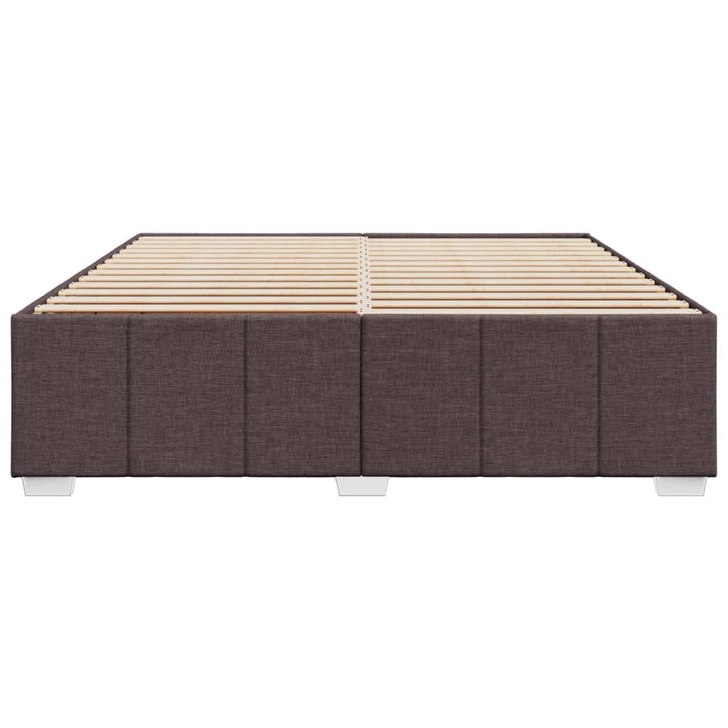 vidaXL Cadre de lit sans matelas marron foncé 180x200 cm tissu