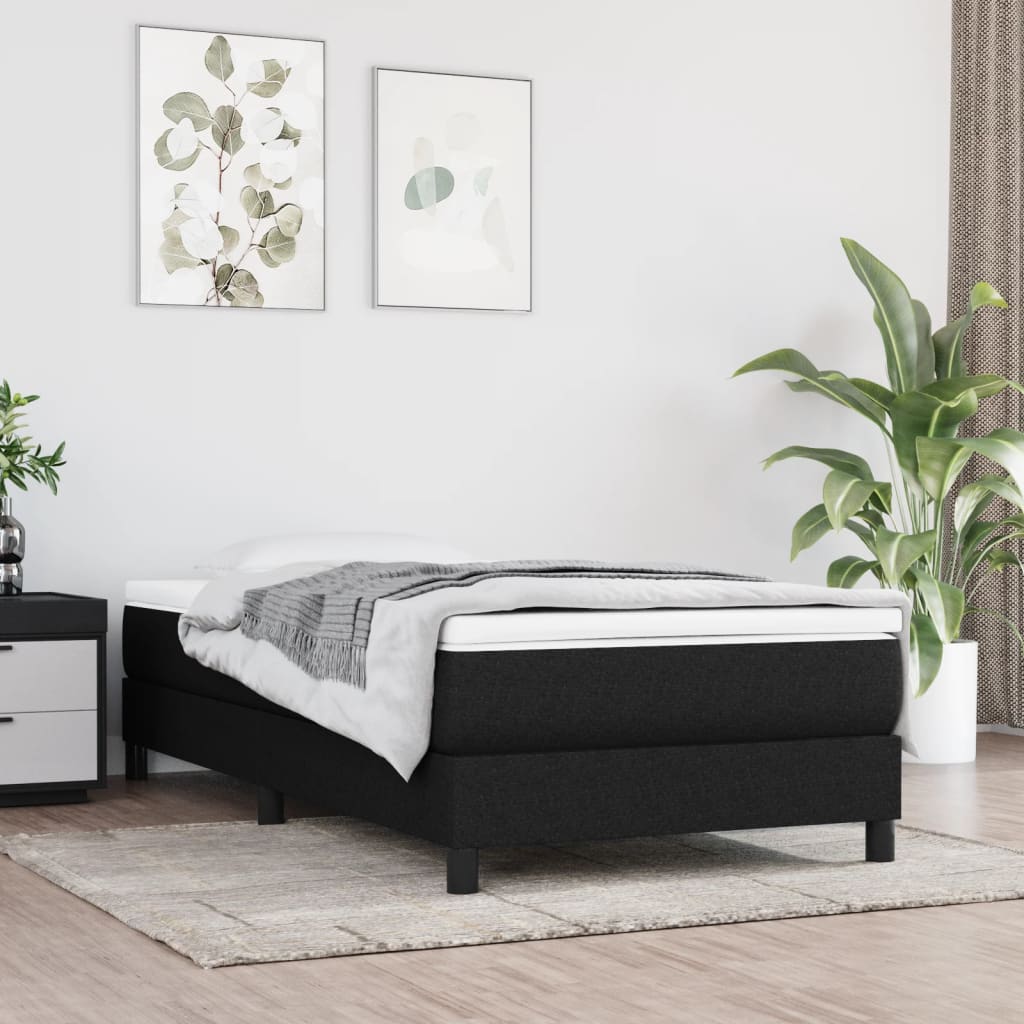 vidaXL Matelas à ressorts ensachés pour enfants noir 80x160 cm tissu